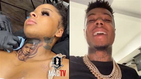 Chrisean Rock Covers Up Blueface Neck Tattoo & Gets Her New。